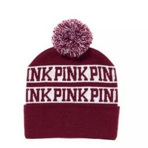 VS Pink pom pom hat/beanie